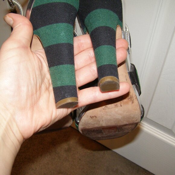 RARE size 40 PRADA Silver and Green shoes - Picture 13 of 13